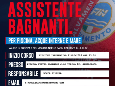 Diventa assistente bagnanti: sabato 21 febbraio 2026 la riunione informativa